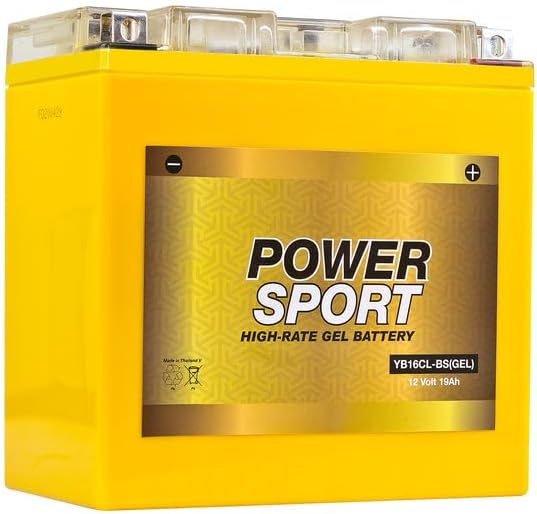 ExpertPower YB16CL-B 12V 19Ah GEL Jet Ski Battery Replacement 240+ CCA | 12 Volt Battery VRLA Spill-Proof Technology for Wave Runner (All CC 87-'09), Sea Doo, Kawasaki, Polaris ATV (- +)