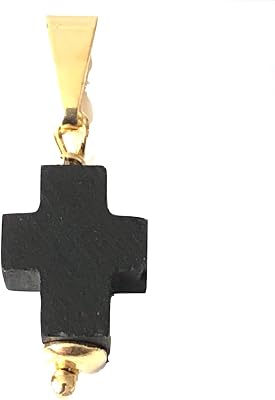 Azabache Cross Stone Protection Charms for Chains Dije Mal de Ojo