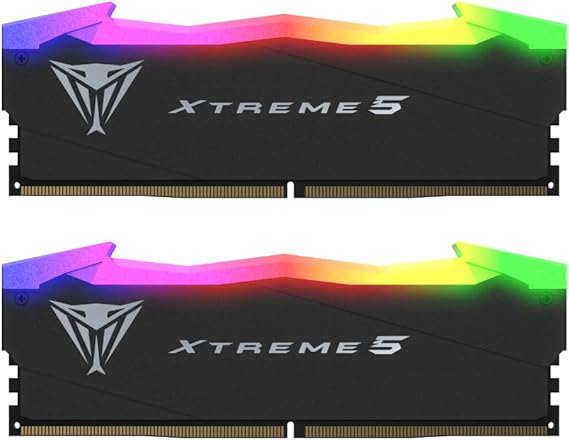 Patriot Viper Xtreme 5 RGB DDR5 RAM 32GB (2X16GB) 8000MHz CL38 RGB Memory | Voltage: 1.45v; Supports Intel XMP; Module type: UDIMM.