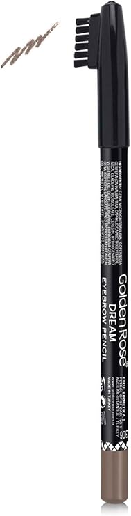 Golden Rose Dream Eyebrow Pencil No: 306 Medium Ash - Şekillendirici Fırçalı Siyah Kaş Kalemi