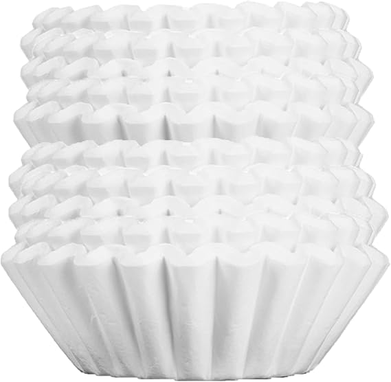 Big Joe Large Coffee Filters (500 Count) - Extra Tall Walls Prevent Ground Overflow - Fits BUNN 12-Cup Commercial Pour Over & Drip Machines - 934" Diameter, 234" Walls - Made in USA