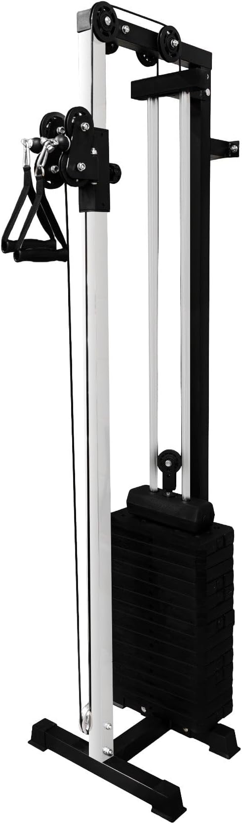 Cable Pulley Machine Crossover Fly Home Gym Workout Equipment Wall Mounted Adjustable Weight Plates 180kg Stack Multifunction Strength Trainer Dual System Multi Height Track FREE Accessories Included