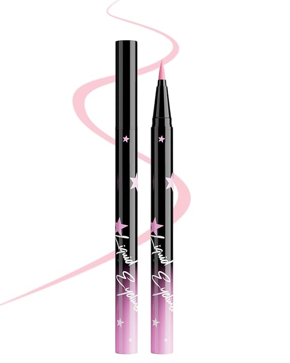 Light Pink Liquid Eyeliner Pencil, 24-Hour Waterproof Colored Eye Liner Pen