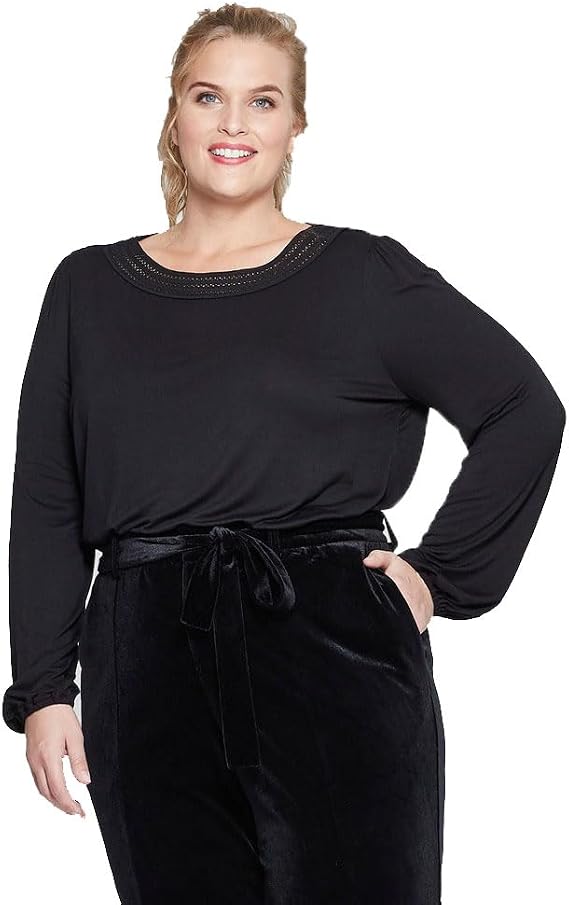 Ava & Viv Women's Plus Size Long Sleeve Knit Top -