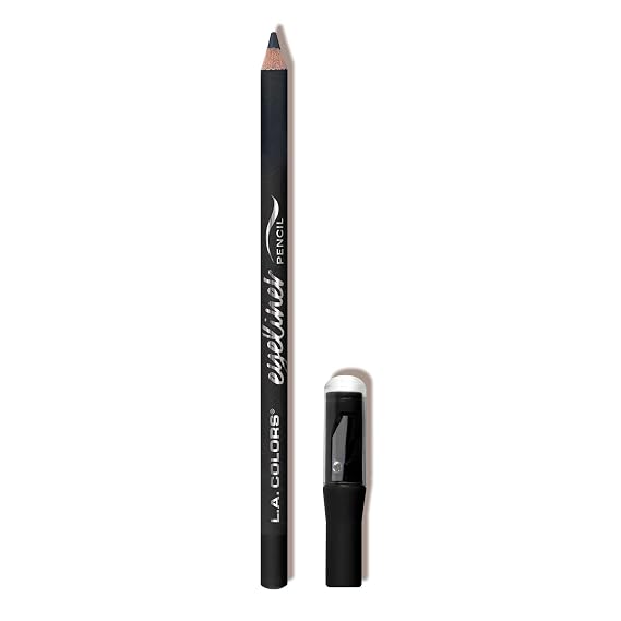 L.A. COLORS On Point Eyeliner Pencil W/Sharpener, Black Shimmer CP622