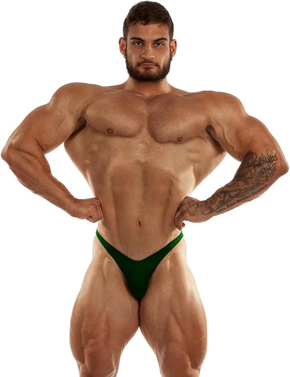 Suits You Posing Trunks with gather back. Perfect for NPC and IFBB Pro men's bodybuilding competitions.
