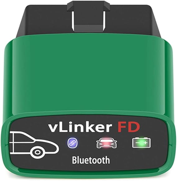 Vgate OBDII Bluetooth, vLinker FD OBD Scanner OBD2 Diagnostic Tool Check Engine Light for Android & Windows (Bluetooth 3.0)