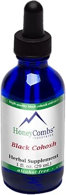 HoneyCombs Black Cohosh Liquid Extract Herbal Supplement for Womens Wellness Cold-Pressed, Alcohol-Free, 1 fl oz