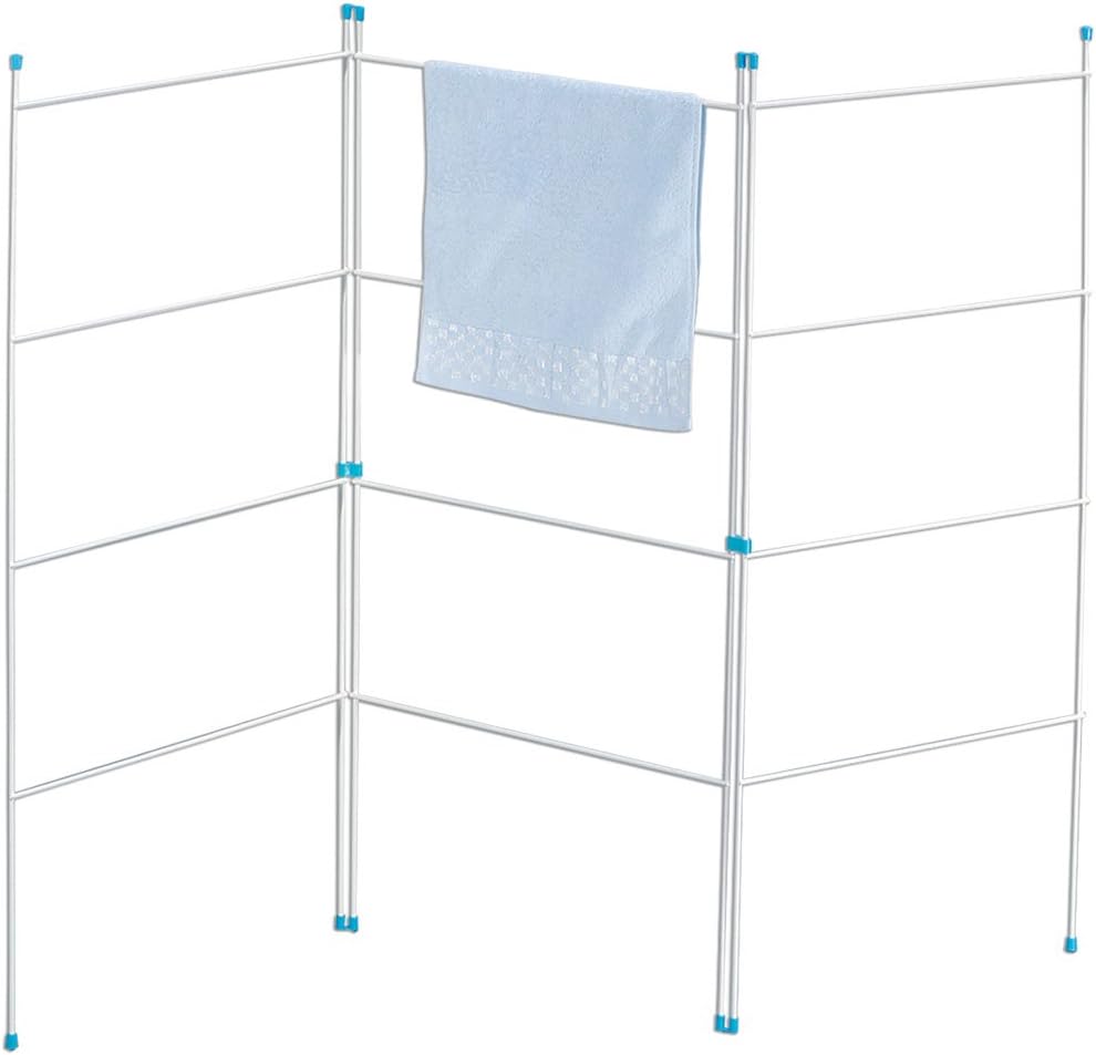 Indoor and Outdoor Folding Clothes Airer, Plastic, White