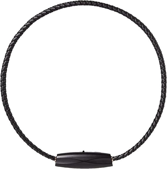 Airvida M1 Ionic Wearable Air Purifier (Black-21.6 inches) Up to 99% Pollutant Removal Rate, Stylish & Lightweight with 3 Modes, Titanium Necklace & Clip, Silent Operation, 20g