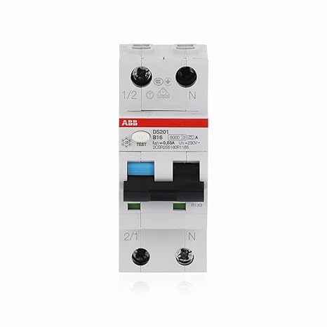 ABB 2CSR255180R1165 DS201A-B16 FI/LS Switch 6 kA 1P+N Type A B16 30 mA 2 TE Circuit Breaker 2-Pin Fi Switch FI Circuit Breaker