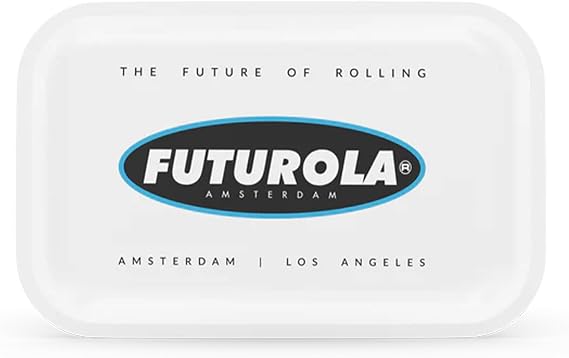 Futurola Metal Tray: Medium 10.75 x 7 x 1.13 inches, White - Multi-Purpose, | Durable Surface for Crafting, Organizing, and Display - Sophisticated Design for Modern Enthusiasts