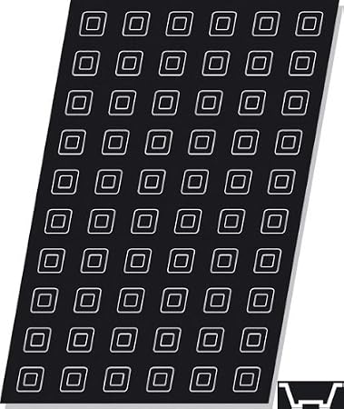 Flexipan, Square Savarin 0.51 Oz, 37mm x 37mm x 17mm Deep (1-7/16" x 1-7/16" x 5/8" Deep), 60 Cavities