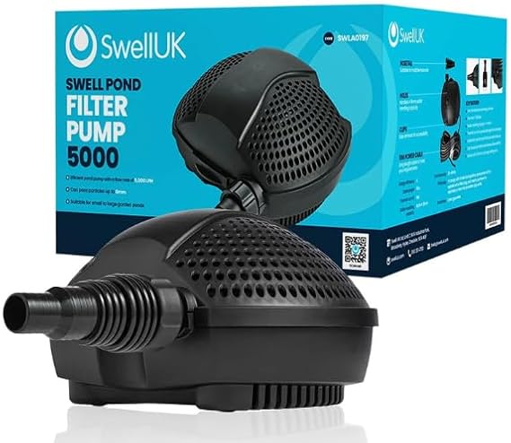 Swell 5,000LPH Submersible Pond Pump, Energy Efficient, Fish Safe [Energy Class A]