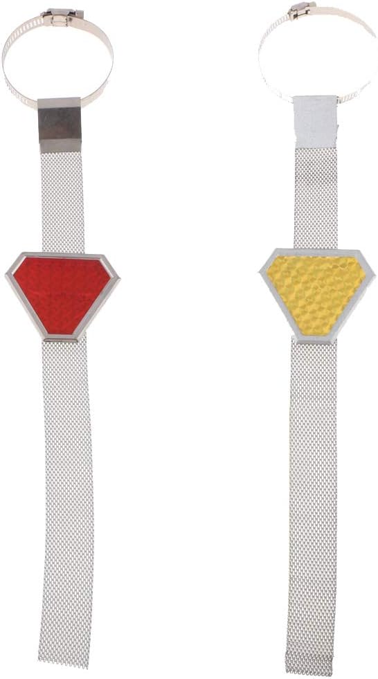 Kesoto Car Metal Anti Static Strap Earth Belt Ground Wire w Adjustable Ring Yellow + Red