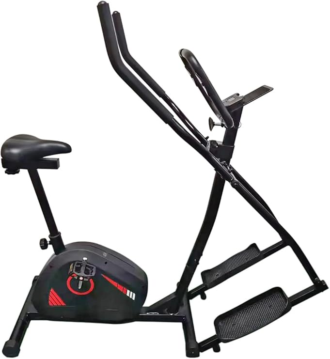 Voit V-Fit 2’si 1 Arada Manyetik Eliptik & Kondisyon Bisikleti – 8 Kademeli Direnç, LCD Ekranlı, Nabız Ölçerli, Sessiz ve Kompakt Ev Tipi Kardiyo Aleti