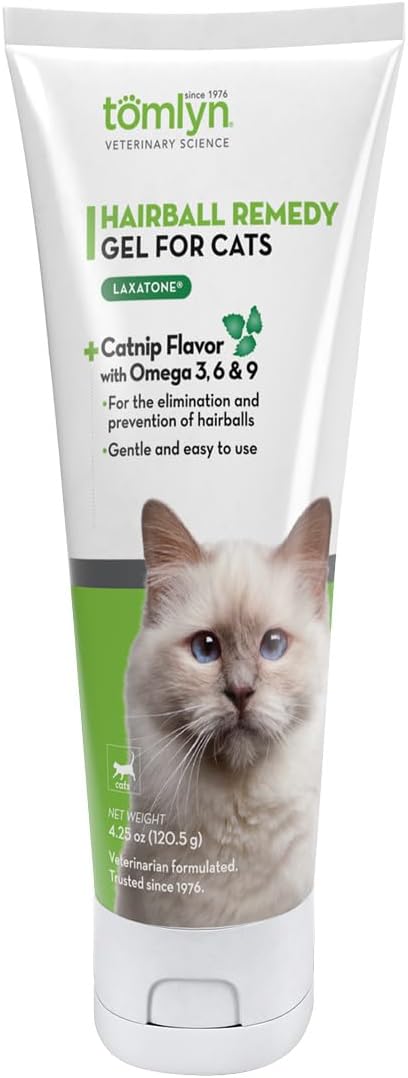 Tomlyn Laxatone Catnip-Flavored Hairball Remedy Gel for Cats, 4.25oz