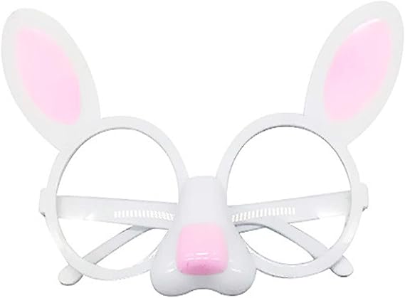 Soochat Easter Bunny Glasses Pink Bunny Eyeglasses Easter Photo Props Party Supplies Accessory