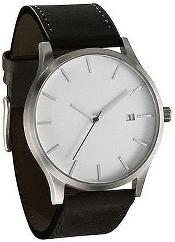 Couple Fashion Leather Analog Quartz Round Wrist Business Men's Watch Quartz Dive Watch