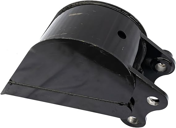 No Teeth Mini Excavator Bucket, Flat Tooth Backhoe Attachment, Small Digger Buckets, for Excavators, Span: 90MM/3.54in, Hole Diameter: 25MM/0.98in, Center Wheelbase: 90MM/3.54in (20cm/7.87in)
