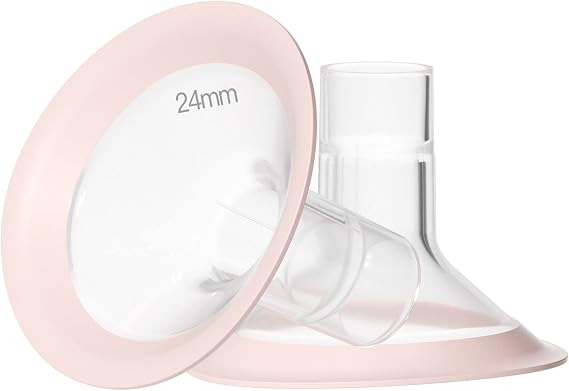 NCVI Replacement Flanges 24mm for 8780/8782/8100/8102/8122/8116/8128/8129 | Breast Pump Accessories, BPA Free, 2 PCS (24mm Flange)