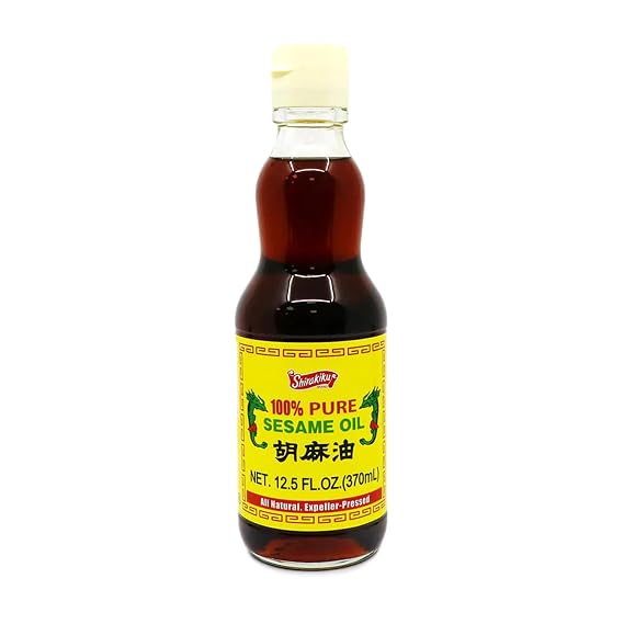 Shirakiku Pure and Natural Japanese Premium Sesame Seed Oil | Sesame Seed Oil | Low Carb, Sesame Flavor, Perfect for Authentic Asian Cuisine, 12.5 Fl Oz