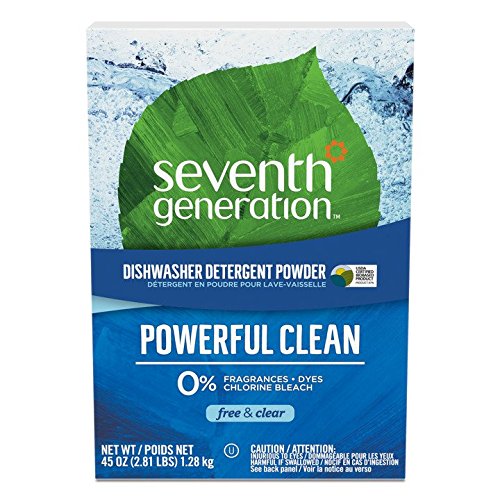 Seventh Generation SEV 22150 Natural Automatic Dishwasher Powder, Free and Clear, 45 oz. Box (Pack of 12)
