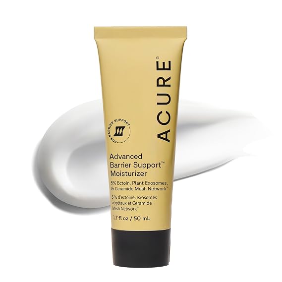 Acure Advanced Barrier Support Moisturizer - Contains Ectoin - 1.7 fl oz | Hydrating Facial Cream Complex, Barrier Support for All Skin Types, Plant Exosomes & Ceramide Mesh Network