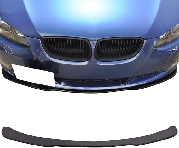 Fit 2006-2013 BMW E90 E92 Front Bumper Lip U1 Style PU | IKON MOTORSPORTS, Front Lip Finisher Under Chin Spoiler Add On, 2007 2008 2009 2010 2011 2012