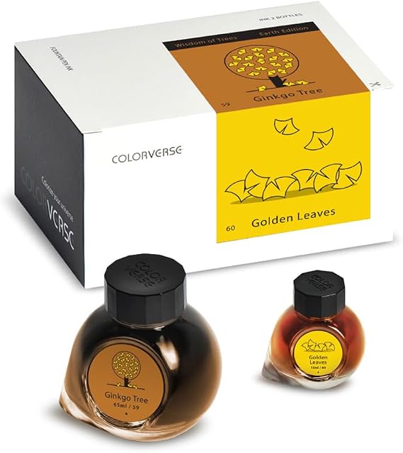 Colorverse Ink - Earth Edition - Ginkgo Tree (65ml) & Golden Leaves (15ml)
