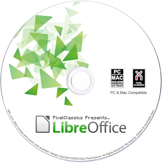 LibreOffice Office Suite 2026 on CD Disc | Compatible with Microsoft Office Word, Excel & PowerPoint for Home Student Business | One Time Purchase, Lifetime License & Free Updates | Windows PC & Mac