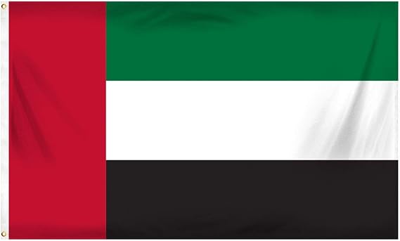 UAE Flag from SoCal Flags 3x5 Foot Polyester United Arab Emirates Flag - Sold by A Proud American Company - Durable 100d Material Not See Thru Like Other Brands - High Quality Weather Resistant