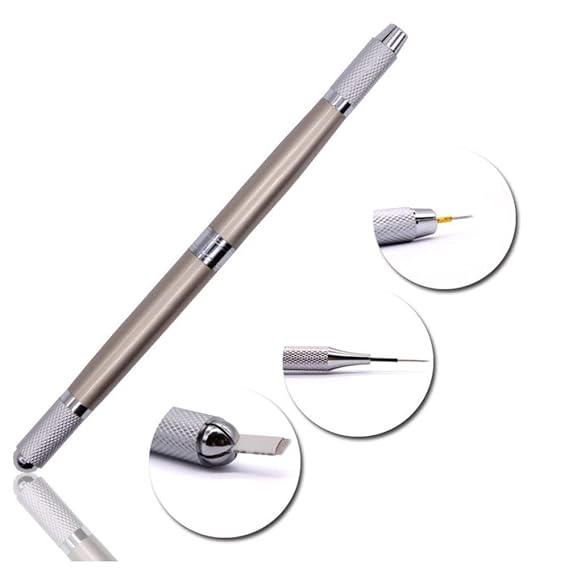 BeautyU&Me 1pc Manual Microblading Permanent Makeup Tattoo Eyebrow 3 In 1 Tattoo Pen