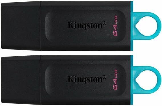 Kingston DataTraveler Exodia Flash Drive USB 3.2 Gen 1 with Protective Cap and Keyring in Multiple Colours - DTX/64GB-2P