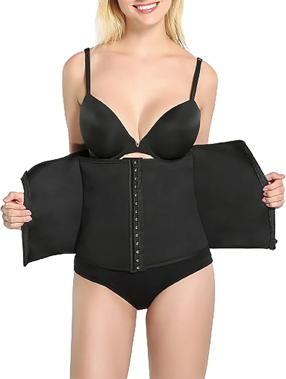 Wrapping Waist Trainer for Ladies High Waist Tummy Control Corset Cincher Zipper Gym Fitness Shapewear Sport Girdle