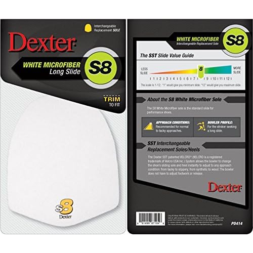 Dexter SST Replacement Slide Soles - Interchangeable Bowling Shoe Slide Soles (S2-S12 Options Available, Works Interchangeable Sole Shoes, Trim to Fit)