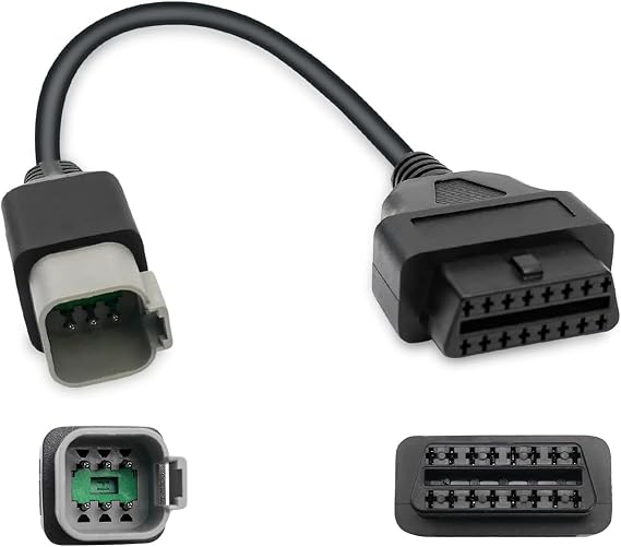 6Pin to 16Pin Motorcycle OBD Diagnostic Cable Adapter Fit for BRP Moto