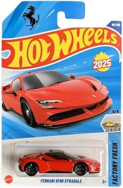 Hot Wheels - Ferrari SF90 Stradale (1/64) Red - Long Card - 2025 Case
