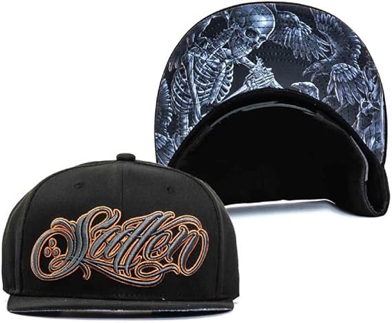 Sullen Eternity Tattoo Lifestyle Graphic Snapback Artist Series Flat Bill Hat Black