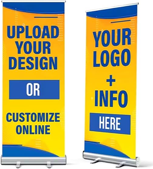 Roll Up Banner Stand - 85CM x 200CM | Free Carry Case | Free Design* - Hard Ware + Print - (Hardware + Print) | CUSTOM ROLL UP BANNER STAND FOR EVENT & OCCASIONS (1)