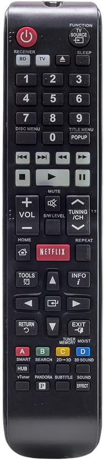 Weko Samsung Uyumlu Blu-ray Ev Sinema Sistemi AH59-02402A Uzun Model TV Kumandası Netflix Tuşlu LCD LED Sistemlerle Uyumlu Muadil Yedek Uzaktan Kontrol Cihazı
