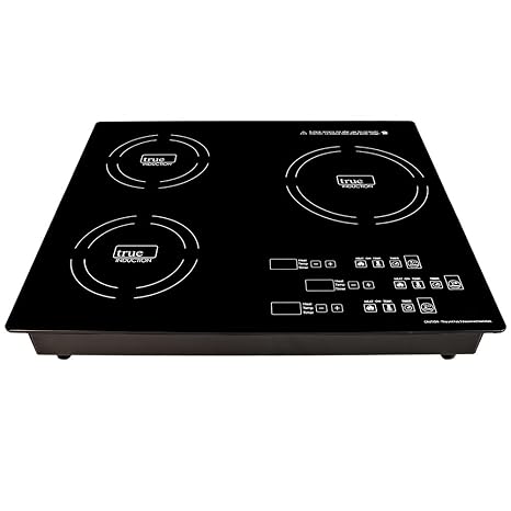 TI-3B 24 inch Built-In 3 Burner Induction Glass-Ceramic Cooktop, 3300W, UL858 Certified