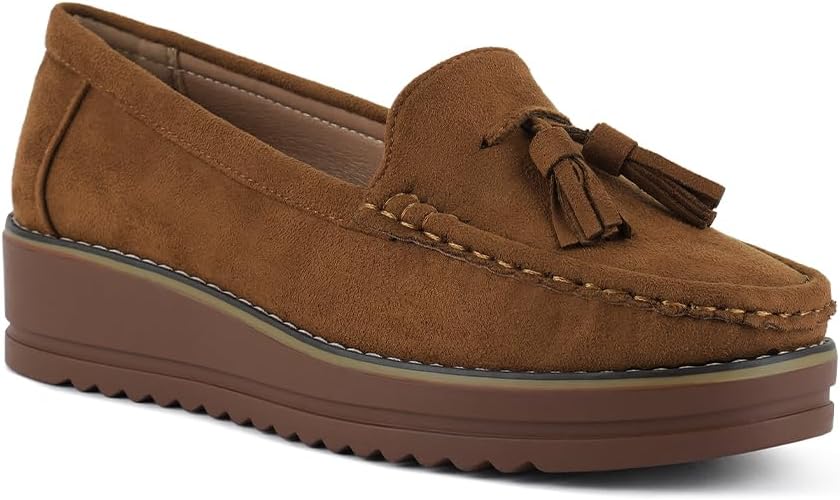 Daiki Platform Lug Sole Tassel Loafers
