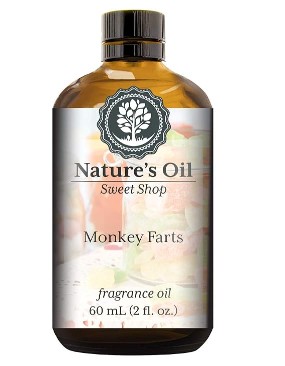 Monkey Farts Fragrance Oil (60ml) For Diffusers, Soap Making, Candles, Lotion, Home Scents, Linen Spray, Bath Bombs, Slime