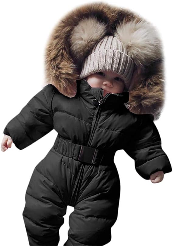 Newborn Infant Baby Boy Girl Winter Snowsuits Coat Clothes Outfits 3-24 Months Hooded Warm Thick Romper Jumpsuit