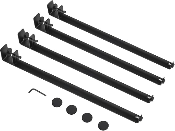 28in Height Table Clamp Legs, 4pcs F-Shape Metal Table Legs, Dining Desk Legs, with Adjustable Clamps, 4Pcs a Set, Table Clamp Legs for DIY Coffee Table Furniture Console (Black)