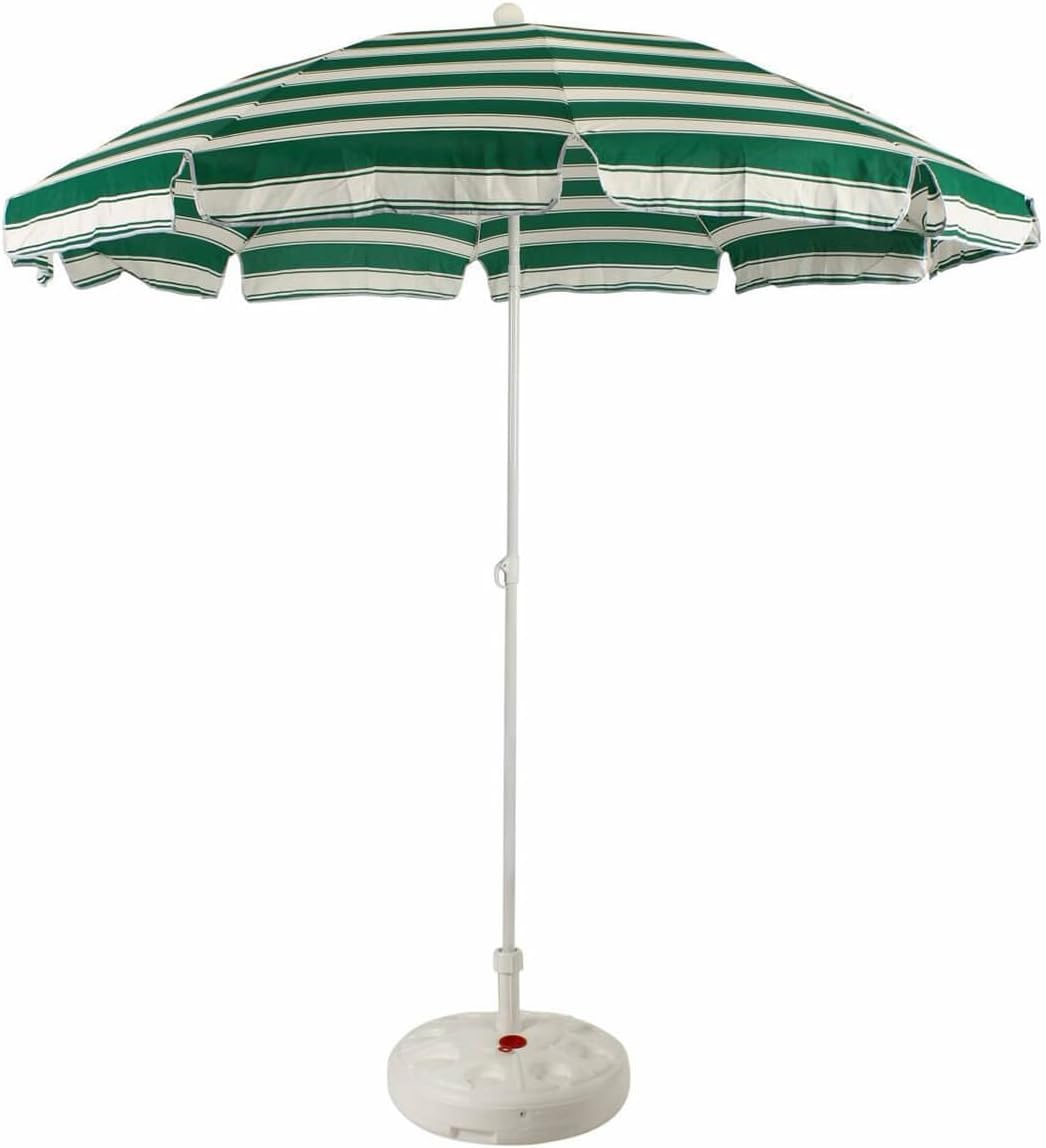 Hiper Plaj Şemsiyesi, 200cm Çap, Pamuk Kumaş, Beyaz