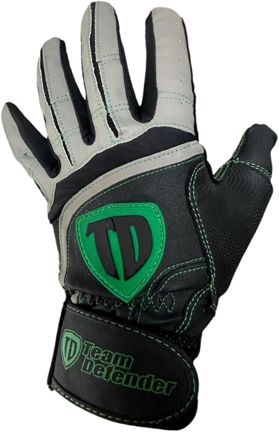 Team Defender Pro Series Padded TD Baseball Glove | Glove Protects Thumb | Rigid Rubber Thumb Mold Prevents Hyperextension, Hand Injuries