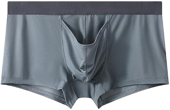 Men Briefs Underwear Pack Color Block Ice Silk Seamless Pouch Trunks Thongs Stretch Soft Breathable Boxer Brief