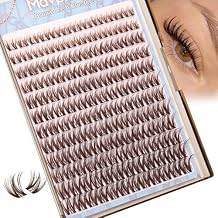 Flaunt Lash Clusters Brown Eyelash Clusters Fluffy Cluster Lashes Ultra-Dense Lash Clusters Eyelashes Extension Waterproof Individual Lashes Dark Brown Wispy CC-Curly Lash Extensions (144Pcs, 8-16MM)